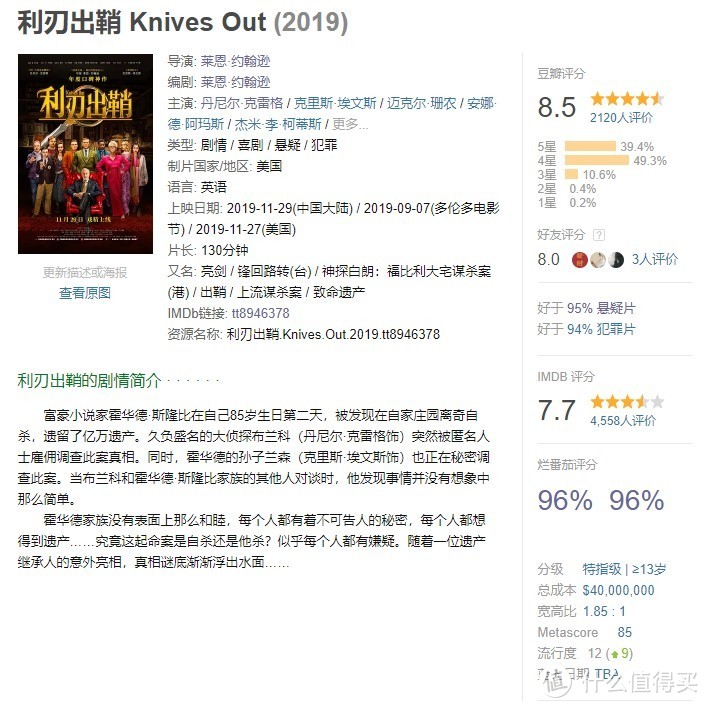 【评论有奖】疯狂安利《利刃出鞘》是年度最精致悬疑片，复古画风也能颠覆认知，各位应该不会反对吧？