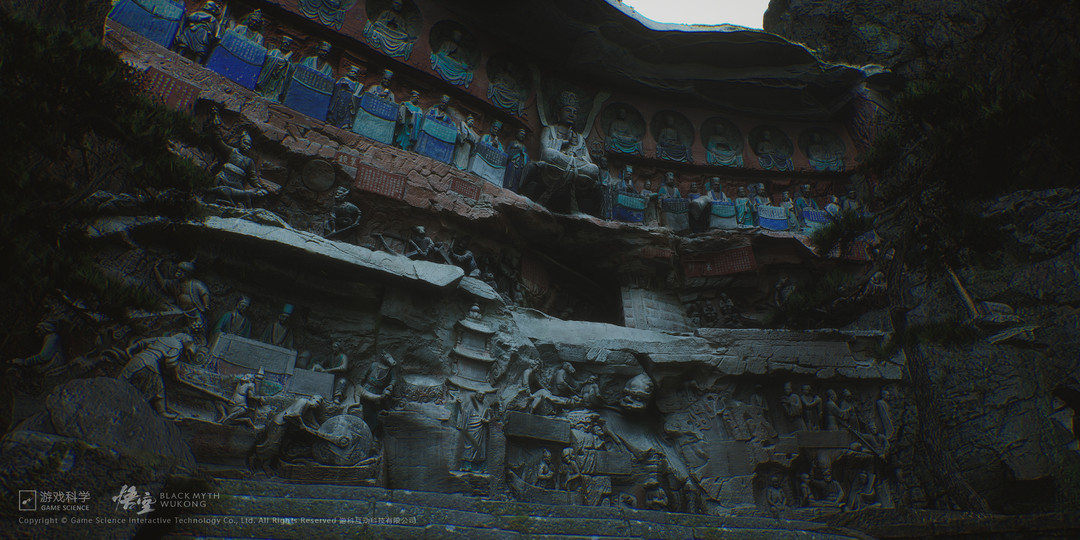 《黑神话：悟空》游戏截图 地狱变相石刻